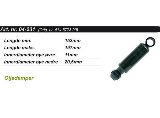 Støtdemper Ski-Doo Bakre Standard - Olje OEM: 414577300, 414442700 